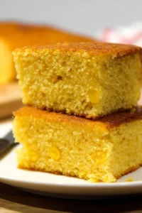 Delicious homemade cornbread fresh from the oven