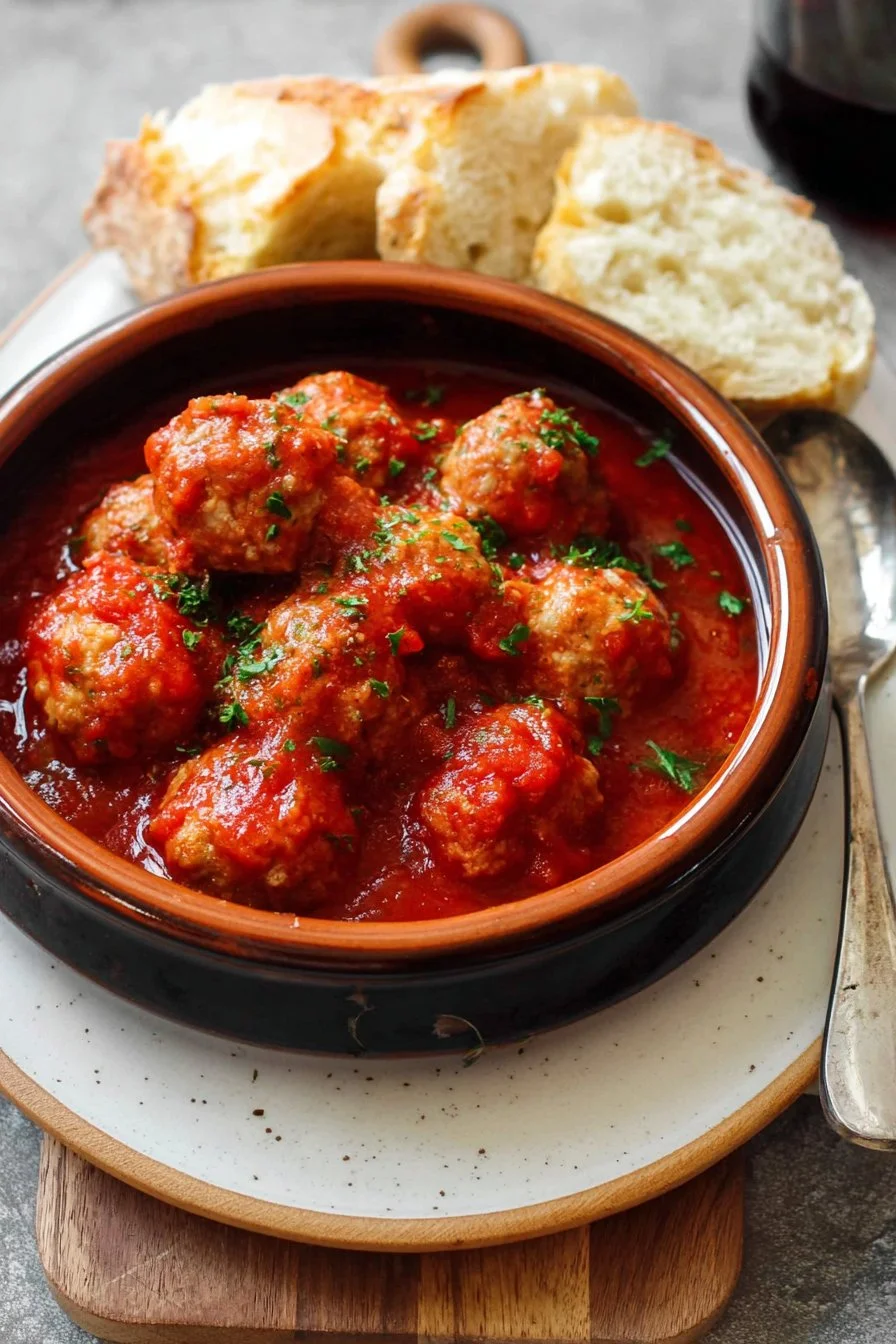 Slow cooker turkey meatballs in a delicious homemade sauce