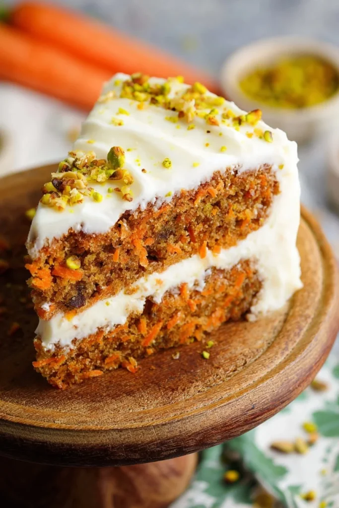 The Best Carrot Cake Recipe 1 Delicious homemade carrot cake topped with cream cheese frosting