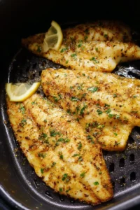 Deliciously cooked air fryer tilapia served on a plate
