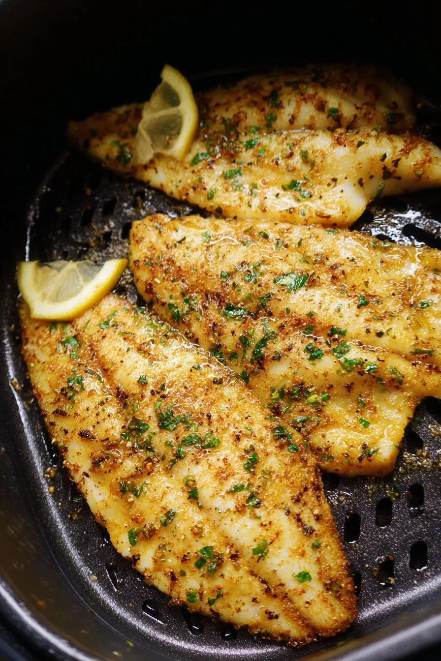 Deliciously cooked air fryer tilapia served on a plate