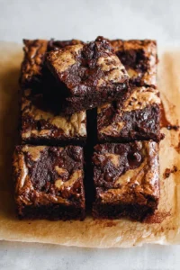 Delicious banana bread brownies showcasing a moist and rich texture.