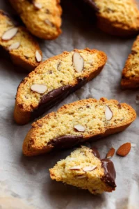 Classic Biscotti cookies ready for dipping in coffee or tea.