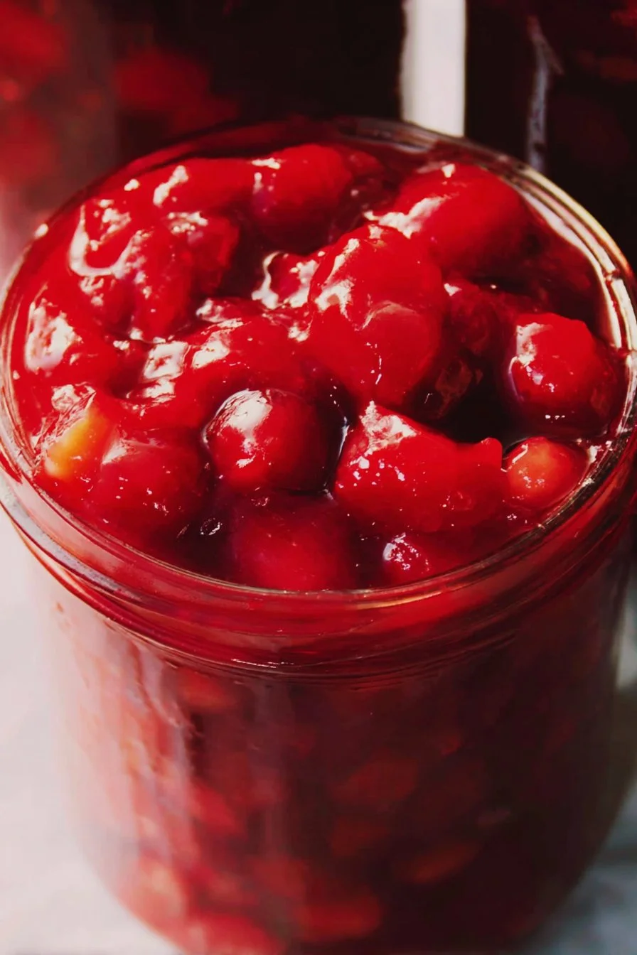 Homemade cherry pie filling in a bowl ready for baking.