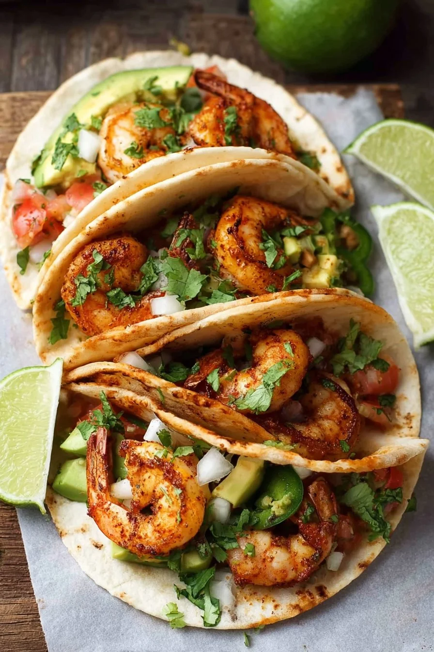 Easy shrimp tacos recipe with fresh ingredients and vibrant flavors.