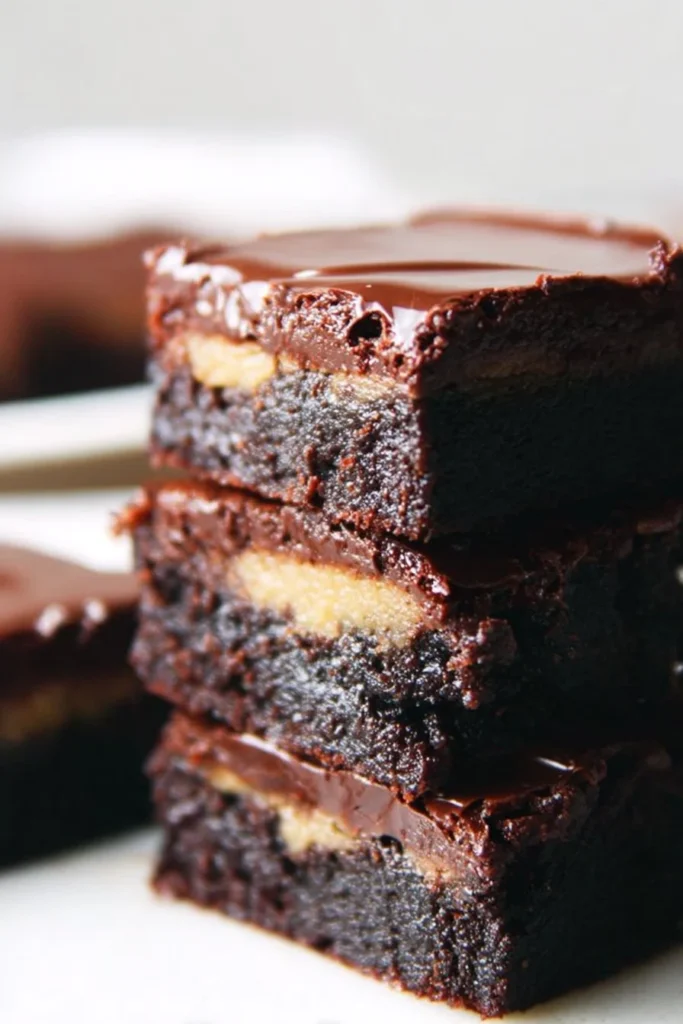Delicious Hershey's chocolate cheesecake brownies on a plate