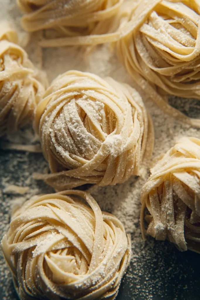 Step by step guide to making homemade pasta from scratch.
