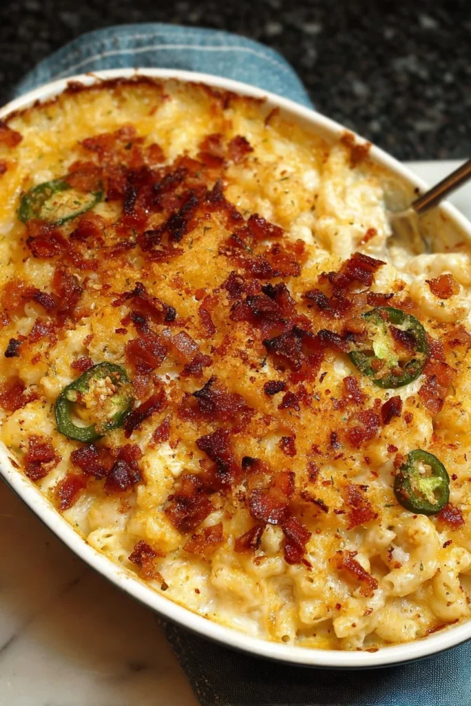 Jalapeño Popper Macaroni and Cheese 1 Delicious bowl of Jalapeño Popper Macaroni and Cheese with jalapeños and cheesy goodness.