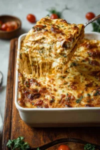 Delicious Marry Me Chicken Lasagna with creamy sauce and cheese