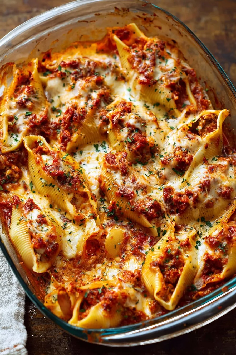 Delicious Million Dollar Stuffed Shells served on a plate