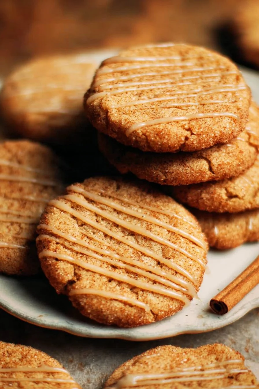 Spiced maple butter cookies on a rustic wooden table