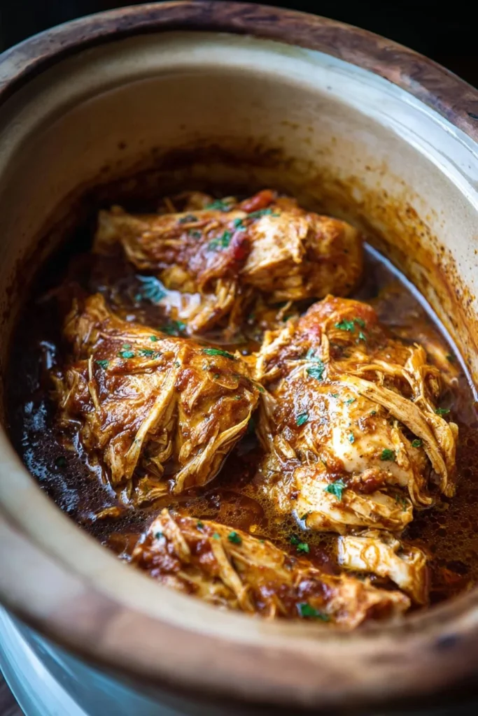 Delicious 3 Packet Crockpot Chicken dish served in a bowl