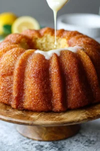Delicious 7UP Bundt Cake ready to be served