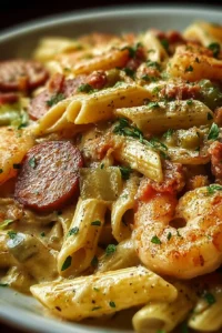 Delicious Mardi Gras Pasta from Pappadeaux featuring Cajun flavors