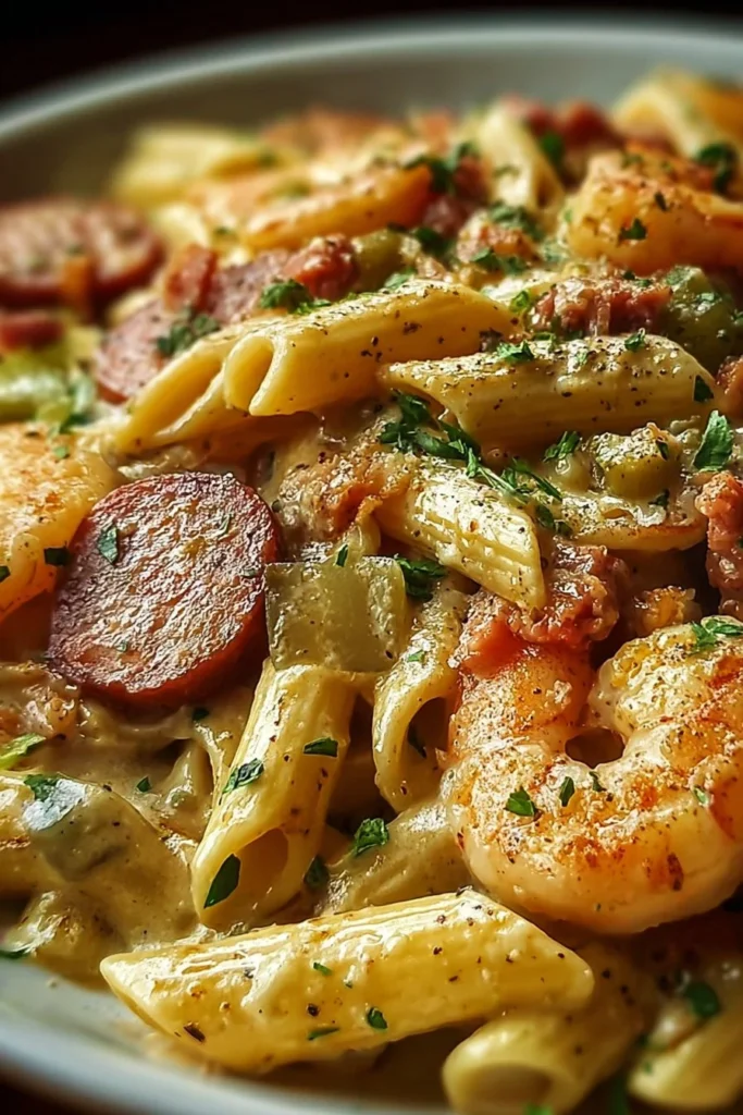 Delicious Mardi Gras Pasta from Pappadeaux featuring Cajun flavors