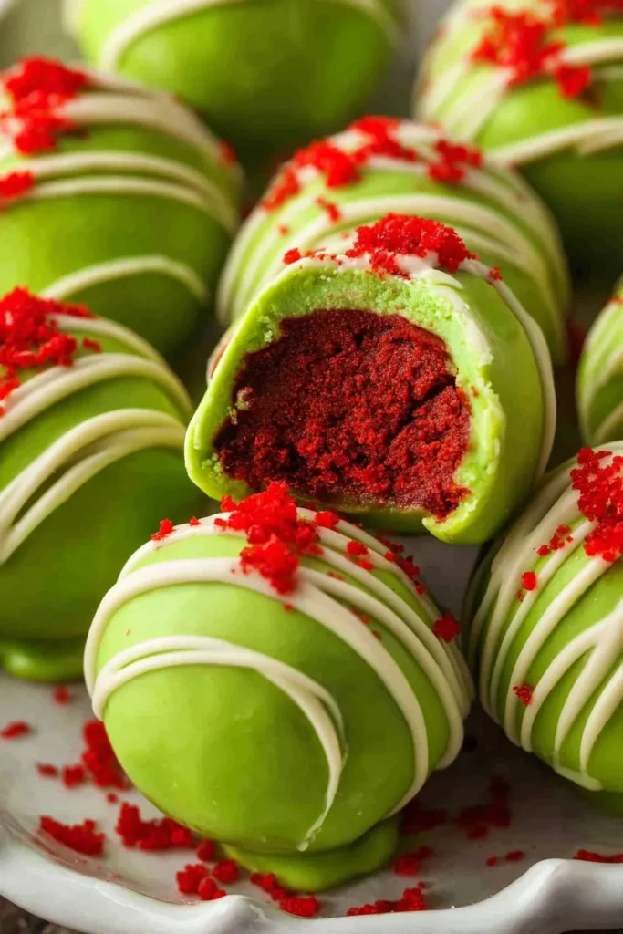 Grinch Oreo Balls for festive holiday treats