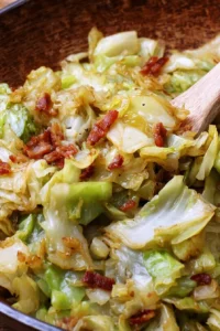 Delicious Southern Fried Cabbage served in a skillet