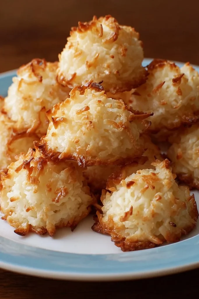 Delicious coconut macaroons from Barefoot Contessa, perfectly chewy and sweet.