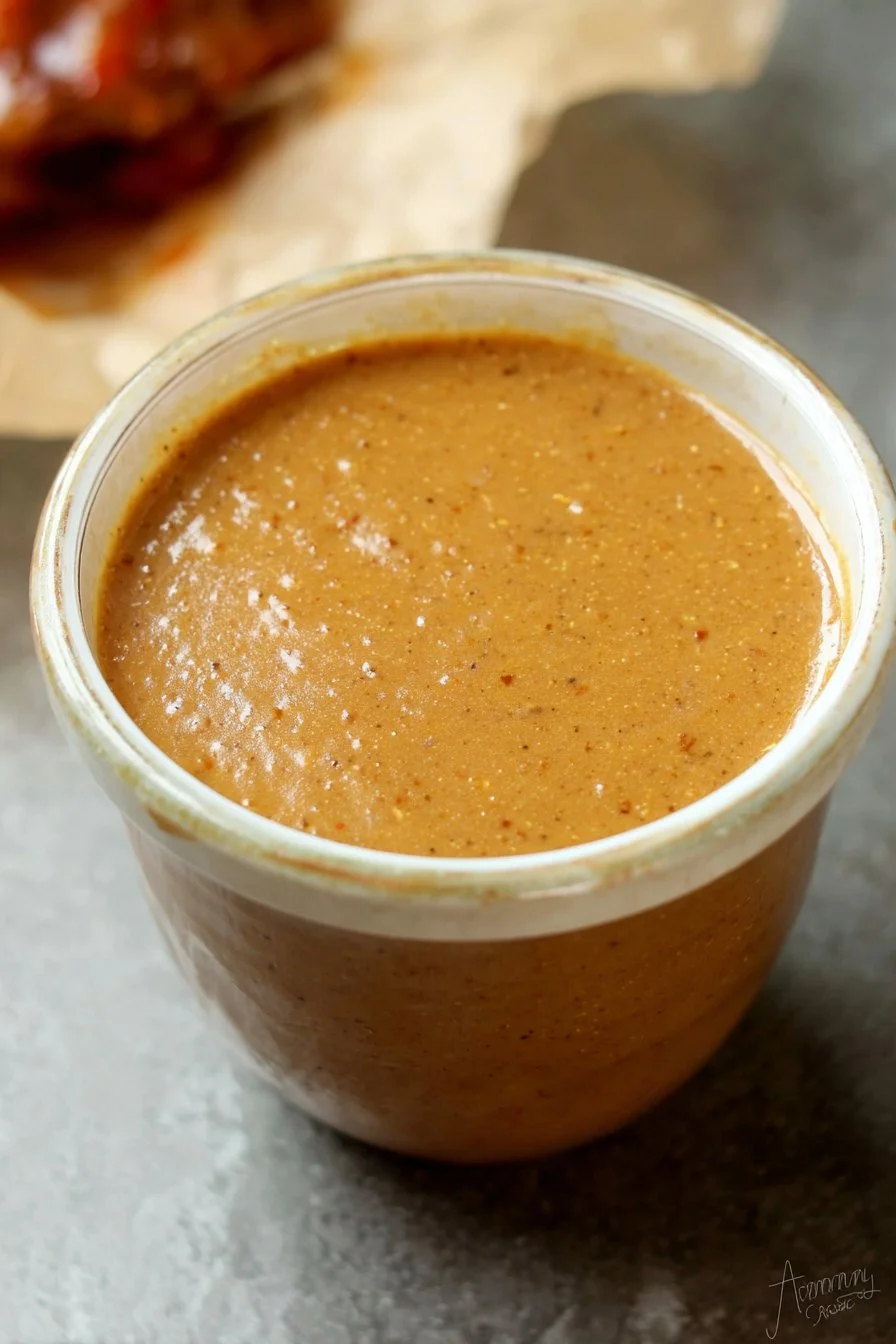 Honey Roasted BBQ Sauce in a bowl with utensils