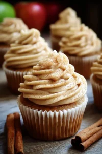 Irresistible apple pie cupcakes with cinnamon buttercream frosting