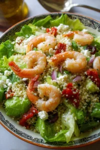 Shrimp Couscous Mediterranean Salad inspired by Panera