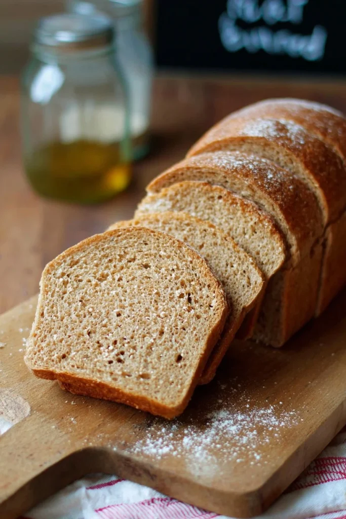 Homemade whole wheat sandwich bread baked to perfection