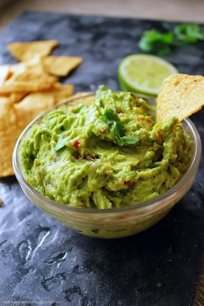 Fresh avocados and ingredients for the world's best guacamole recipe