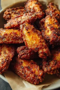 Crispy dry rub chicken wings recipe with flavorful seasoning