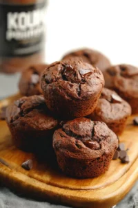 Dark Chocolate Kodiak Protein Muffins rich in protein and flavor