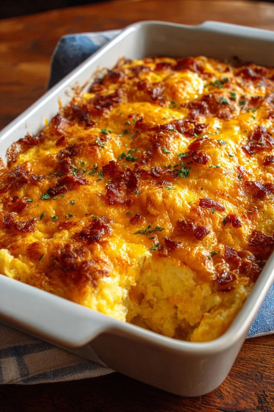 Dolly Parton Five Ingredient Casserole ready to serve