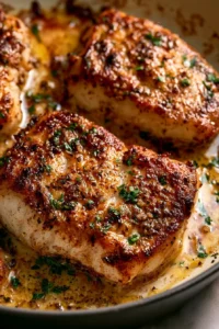 Delicious 15 Minute Baked Cod served with lemon and herbs