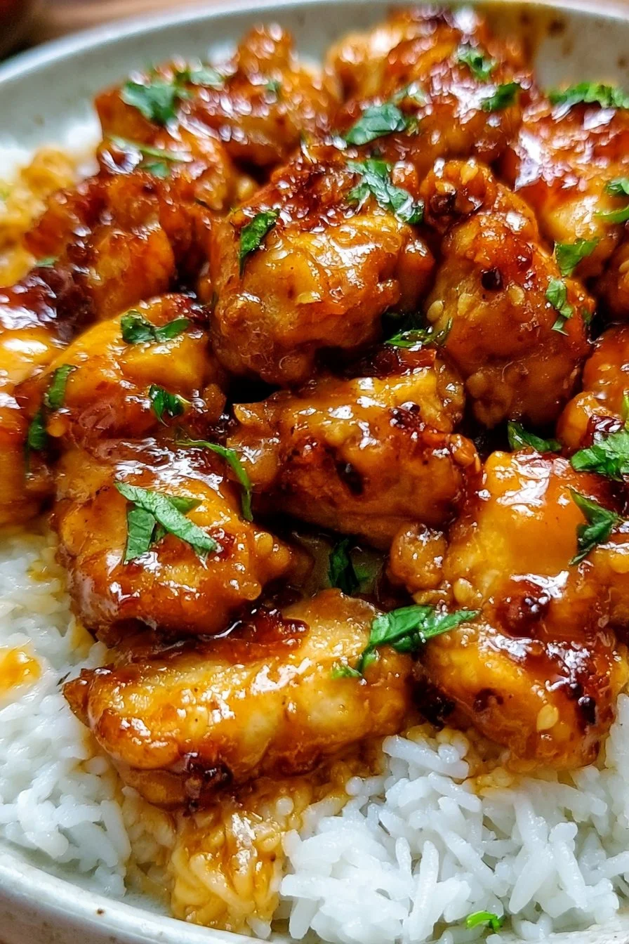 Easy 20 Minute Honey Garlic Chicken recipe with sweet and savory flavors.