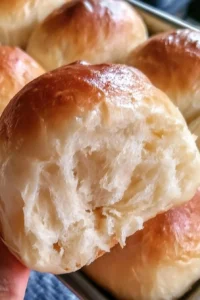 Freshly baked 30-minute dinner rolls ready to serve