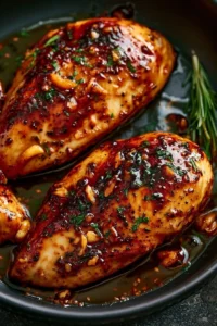 Delicious Air Fryer Honey Garlic Chicken Breast served on a plate