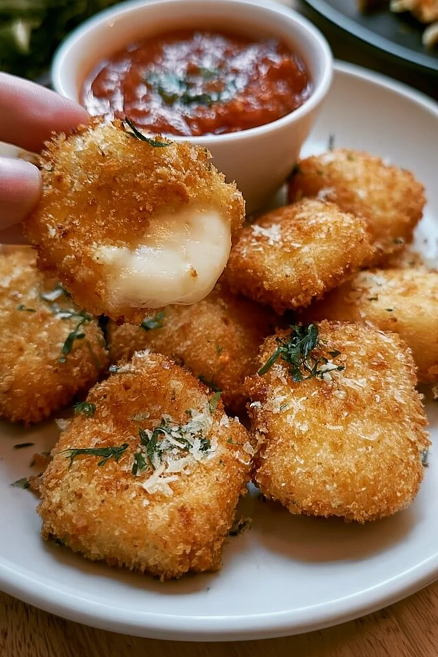 Home 52 Golden Blackstone fried mozzarella sticks served with marinara sauce.