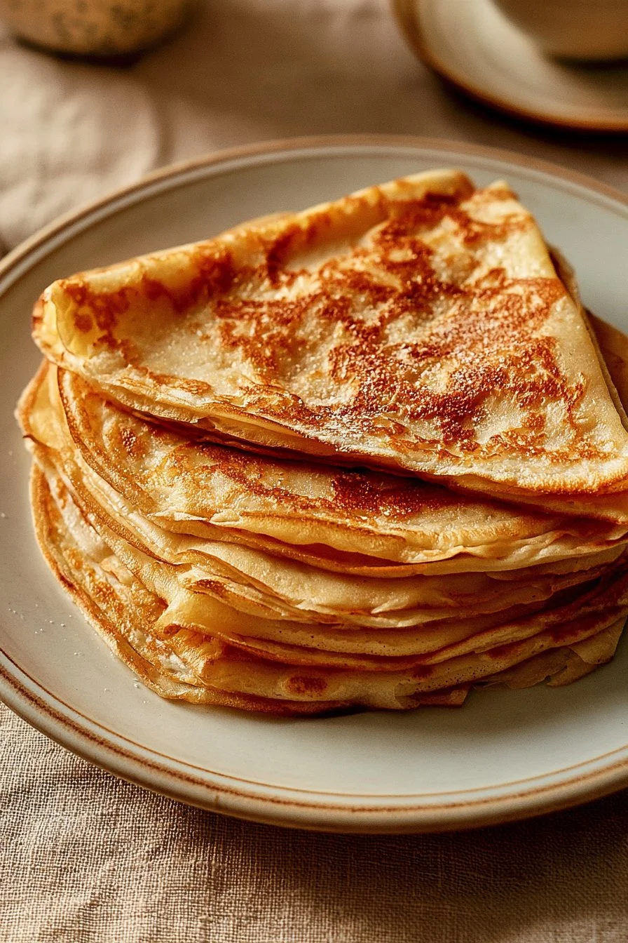 Classic French Crêpes 3 Delicious Classic French Crêpes served with toppings