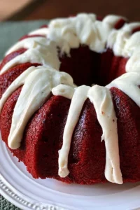 Delicious Copycat Nothing Bundt Red Velvet Cake ready to serve