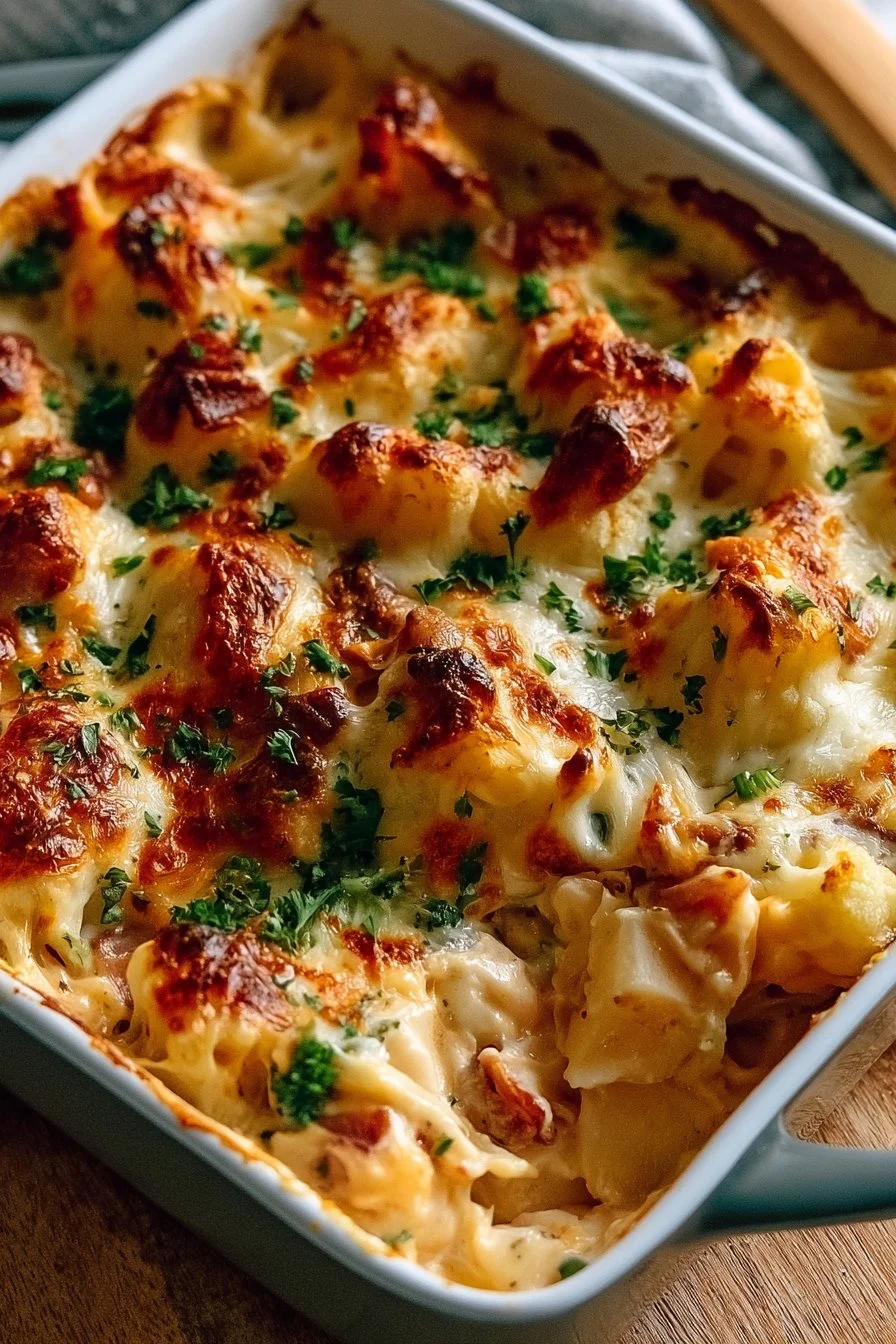 Delicious Crazy Good Casserole fresh out of the oven, ready to serve