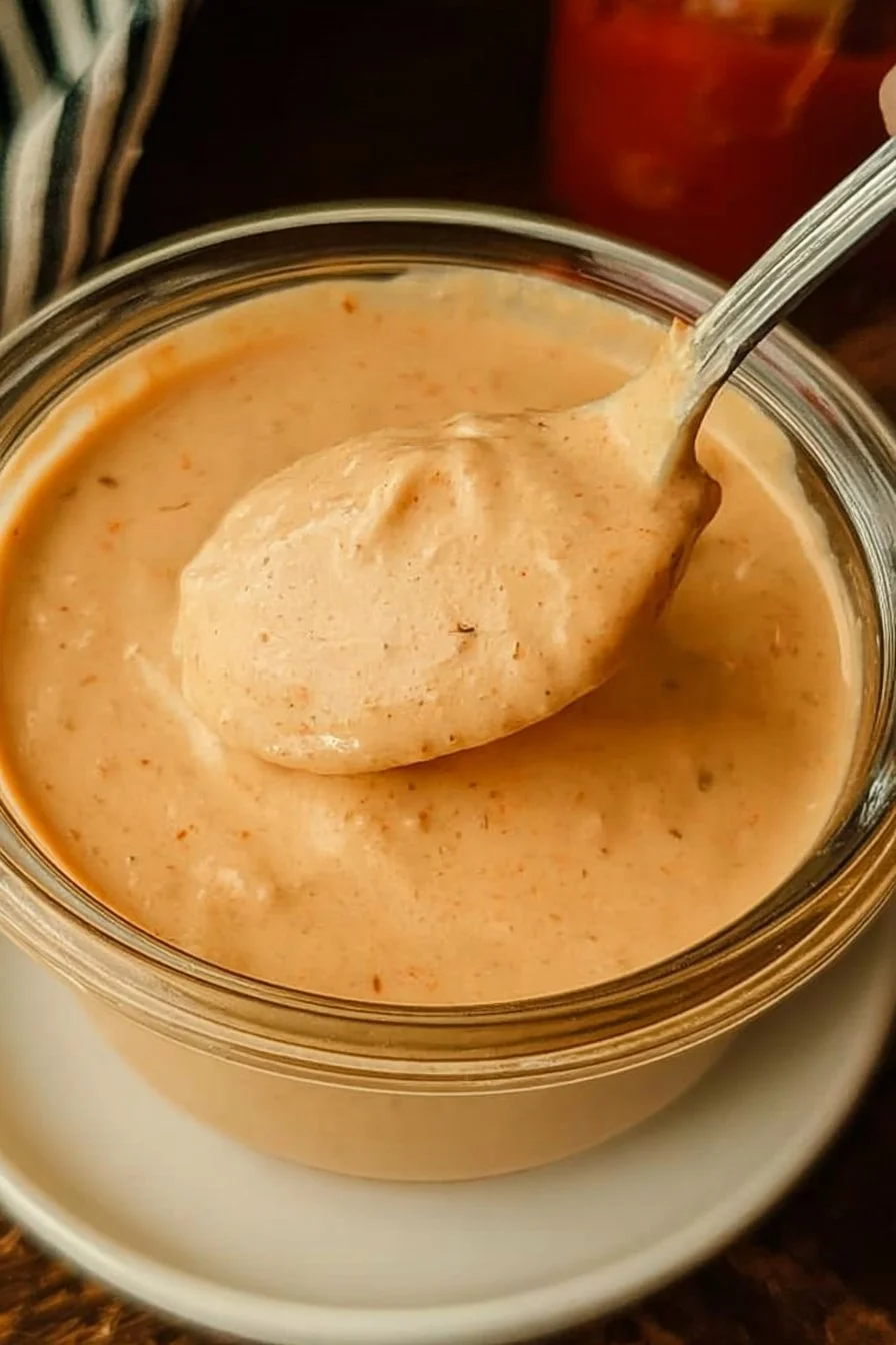 Delicious homemade smash burger sauce on a gourmet burger