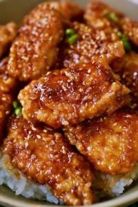 Easy honey garlic chicken recipe with crispy coating, ready in 30 minutes.