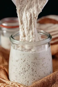 Easy sourdough starter made from simple ingredients for homemade baking.