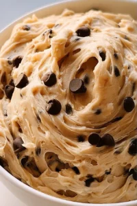 Edible cookie dough made with Greek yogurt for a healthier dessert option