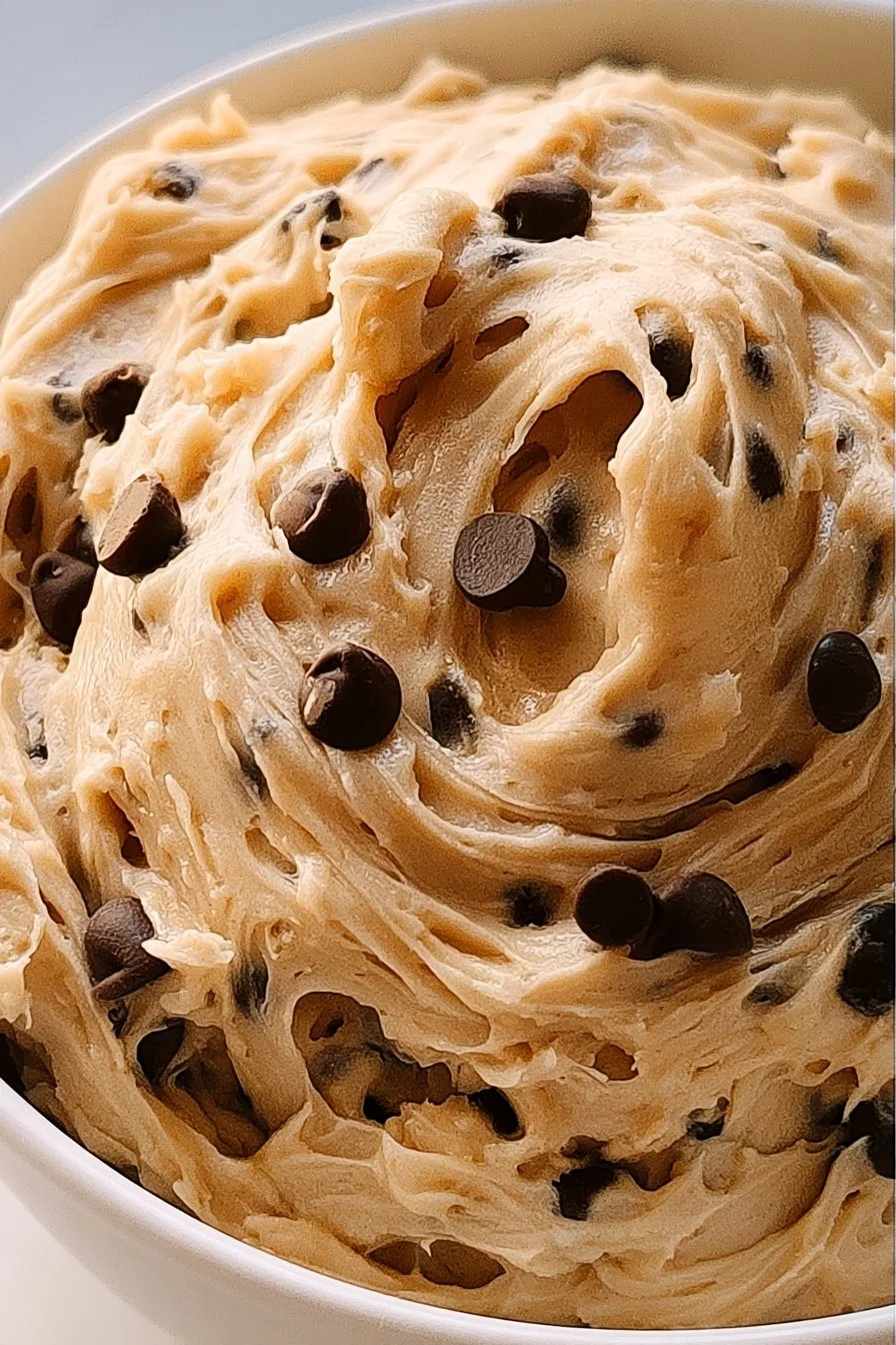 Edible cookie dough made with Greek yogurt for a healthier dessert option