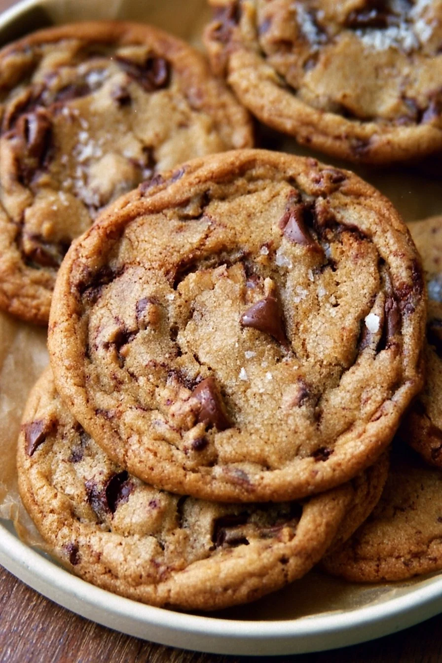 Delicious Espresso Chocolate Chip Cookies fresh from the oven