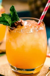 Delicious Mai Tai cocktail served with fresh fruit garnish