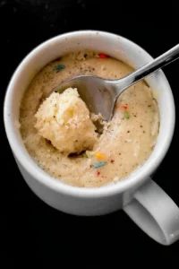 Delicious microwave vanilla mug cake ready in just minutes